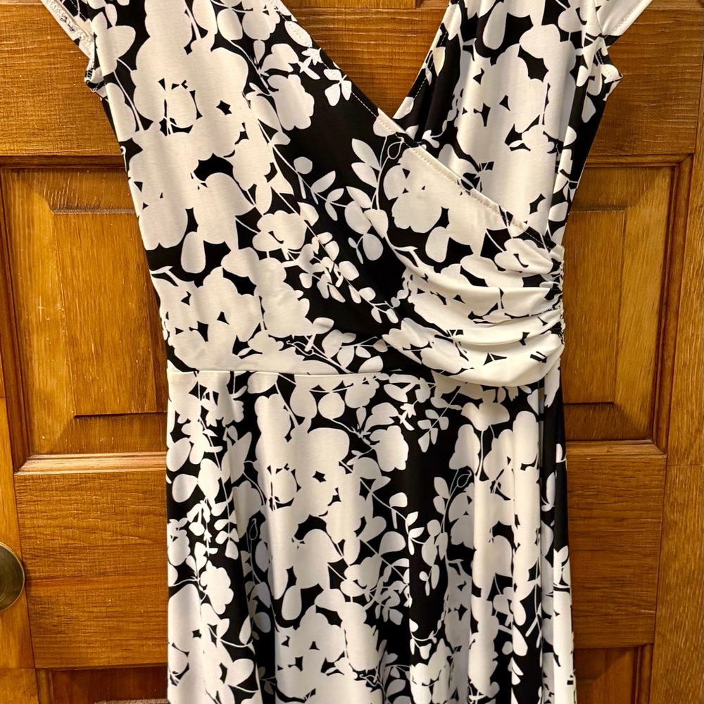 Black and White Floral Dress